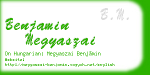 benjamin megyaszai business card
